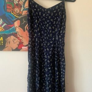 Floral Navy Blue Dress